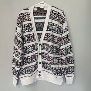 Vintage Jantzen Portland Sweater‎ Co Mens Cardigan Large Fair Isle Americana Dad